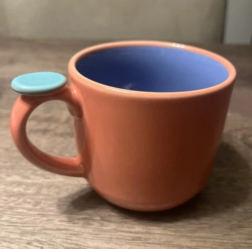 Lindt-Stymeist Colorways Thumbprint Mug or Cup Salmon, Blue & Teal Stoneware