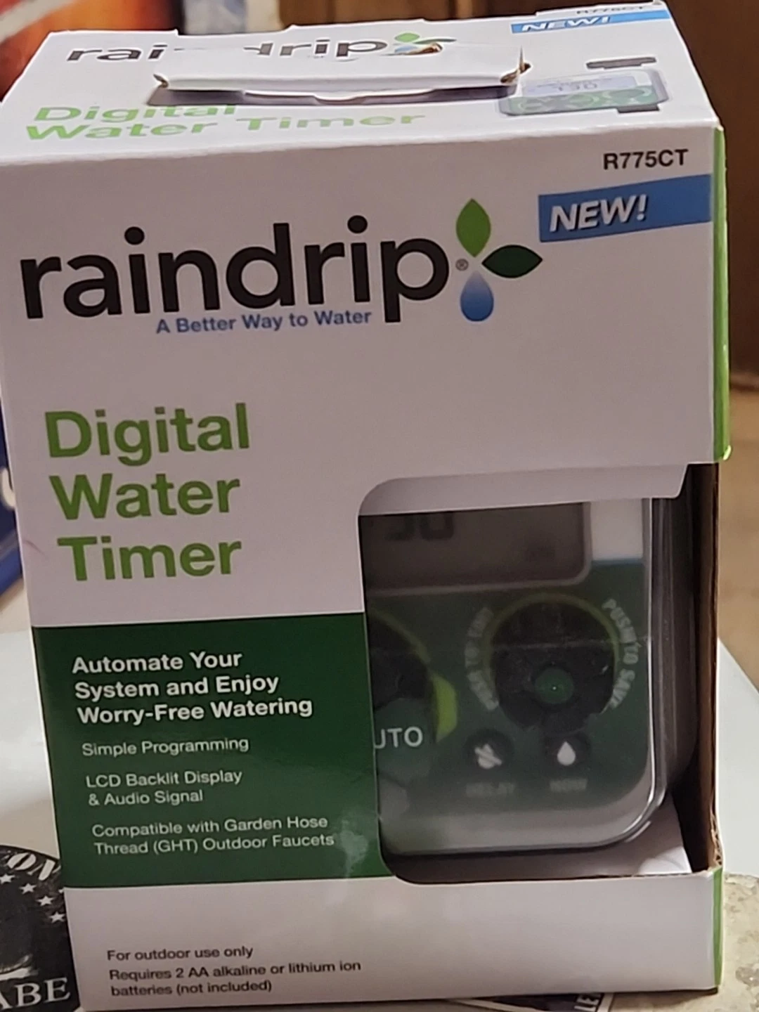 Raindrip Digital Water Timer R775CT Garden Hose Faucet Irrigation Controller