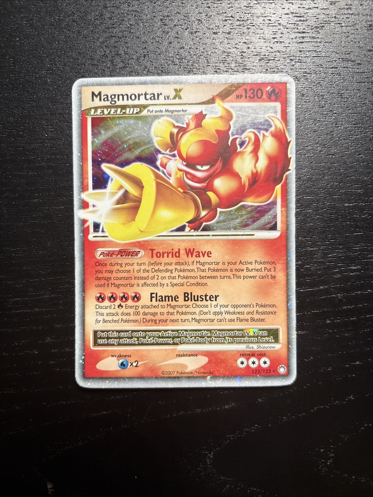 Magmortar Lv.X Ultra Rare Holo Mysterious Treasures 123/123 HP