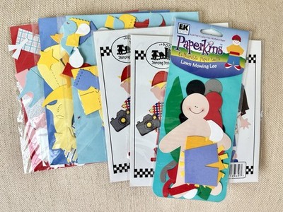 6 PC Paperkins Lawn Mowing Lee, Stamping Station Vacation Kids Die-Cuts ETC! NEW