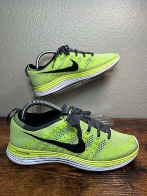 NIKE Flyknit One+ Volt Yellow Lunarlon Shoes Women's US