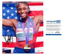 Melissa Jefferson-Wooden AUTOGRAPH Signed Track World Champion 8x10 Photo B ACOA
