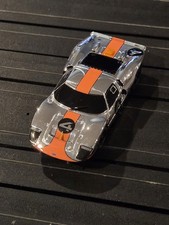 AFX HO Scale Mega G Ford GT40 Chrome Orange 4 Sebring Slot Race Car