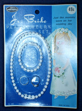 Vintage Let's Pretend Jr. Bride Play Jewelry Set USA Made #3105 Cleinmann & Sons