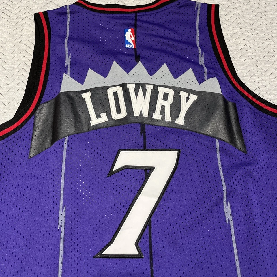 Camiseta deportiva de los Toronto Raptors para hombre pequeña Kyle Lowry 7 Adidas Swingman NBA baloncesto Foto 3 de 4