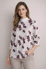 Second Female Ginko leaf High Neck Blouse Size L