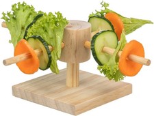 WOOD FOOD CAROUSEL RAT  RABBIT GUINEA PIG WOOD UNTREATED ROTATING FOOD TOY