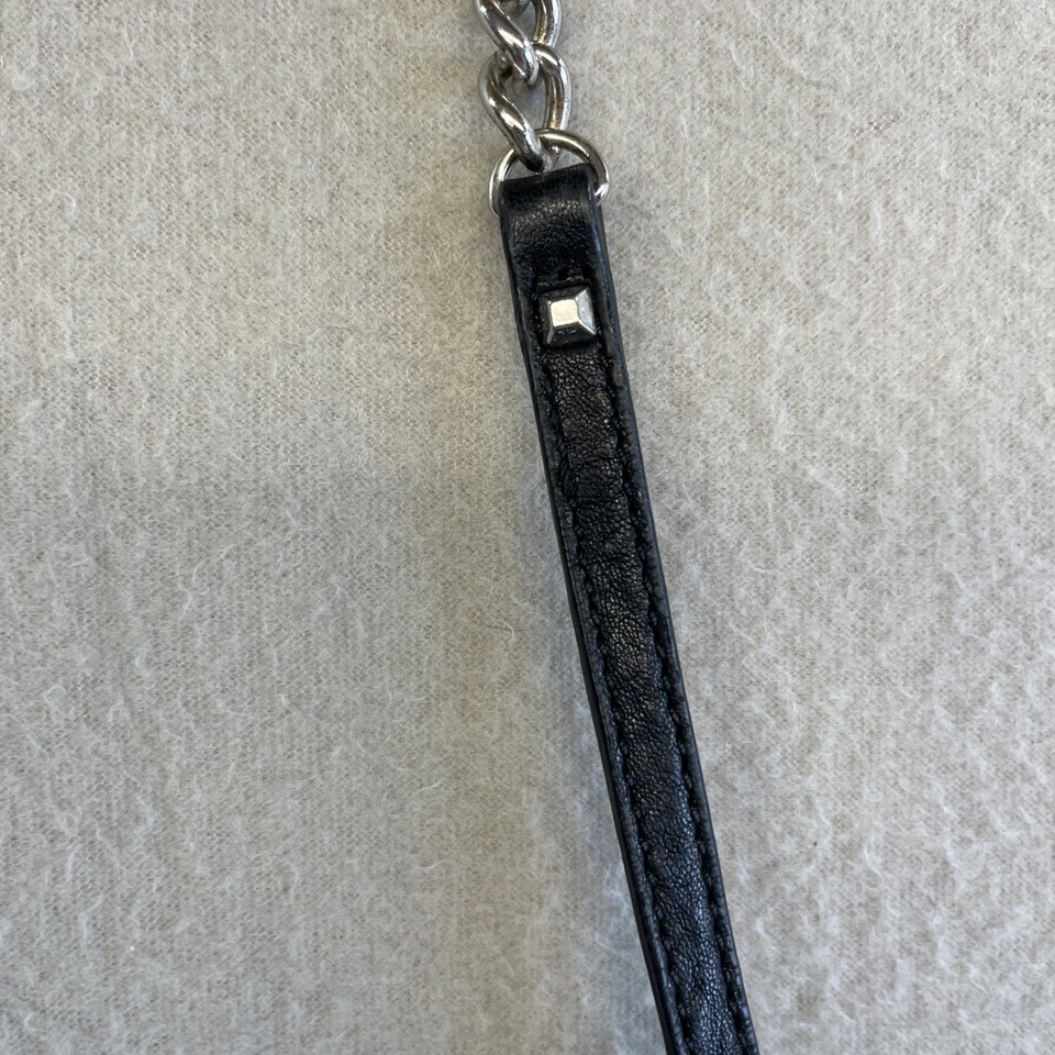 Cartera sin asas de hombro bandolera negra de piel de cordero Stella & Dot Waverly Foto 4 de 4