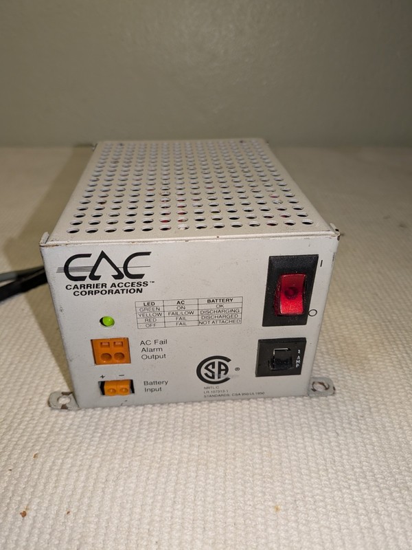 Carrier Access  CAC 003-0116 Power Supply/Battery Charger Output 48VDC #N28-8