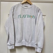 Vintage Playboy by Pacsun Pullover Sweater Womens S White Bunny Sweatshirt
