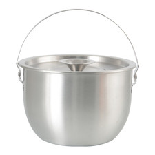 Compact Stainless Steel Picnic Pot with Lid and Filter for Easy Transport