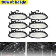 6 Pack 200W UFO Led High Bay Light Commercial Industrial Warehouse Shop Lights