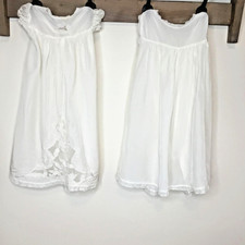 VTG Baby Christening Gown Sheer Lace Heirloom Baptism Dress Infant White 0-3 M