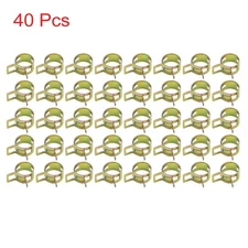 40Pcs Fuel Line Hose Spring Clip Water Pipe Air Tube Clamp 15MM