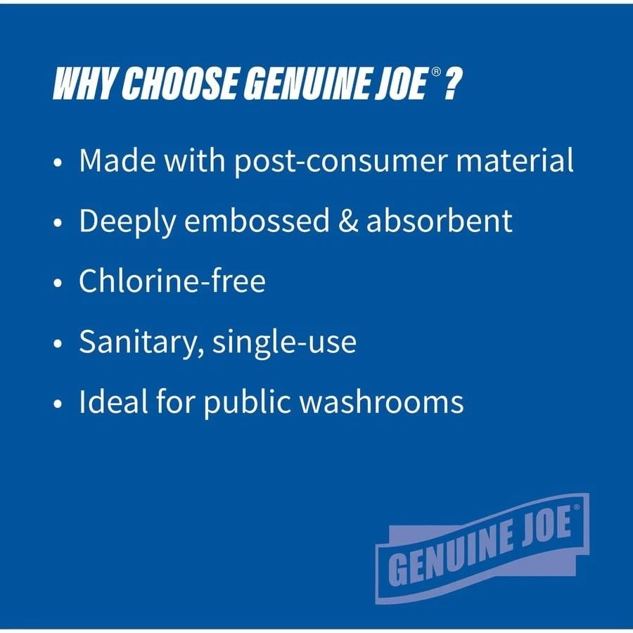 Toalhas de papel multidobráveis genuínas Joe GJO21100 250 folhas/pacote - Pacote com 16 - Branco - Imagem 4 de 4