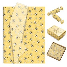 50 Sheets Bee Tissue Paper 20x27 Inch Yellow Daisies Gift Wrapping Birthday