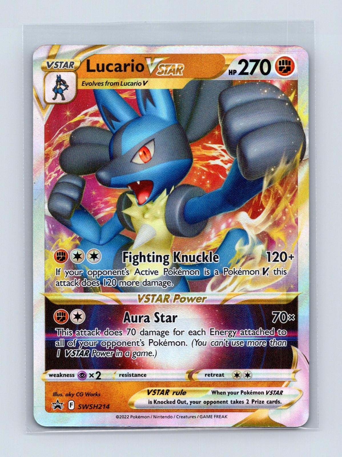 Lucario VSTAR SWSH214 Holo Promo Sword & Shield Promo Pokemon Near Mint