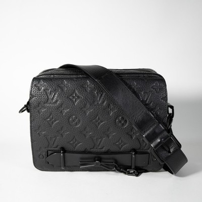 Louis Vuitton Steamer Messenger Monogram Leather Black M57307 RFID Auth