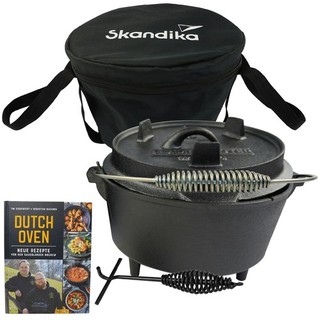 Skandika Dutch Oven Flame Master 10 8 Liter Gusseisen Topf voreingebrannt B Ware