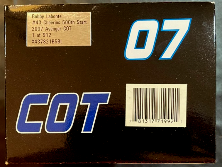 Bobby Labonte Signed LE #43 Cheerios Owners Club Select 2007 Charger 1 Diecast Car Beckett