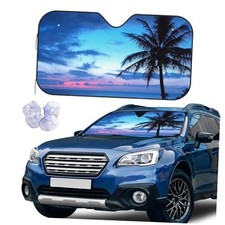 Windshield Sun Shade Car Front Window Shades for Car Small Blue Sunset
