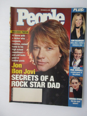 PEOPLE MAGAZINE NOVEMBER 25, 2002 JON BON JOVI SECRETS OF A ROCK STAR DAD