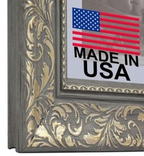 Custom Matted Picture Poster Frame  Mat 3-3/8" Grey CG Classic 1743 16x20 24x36