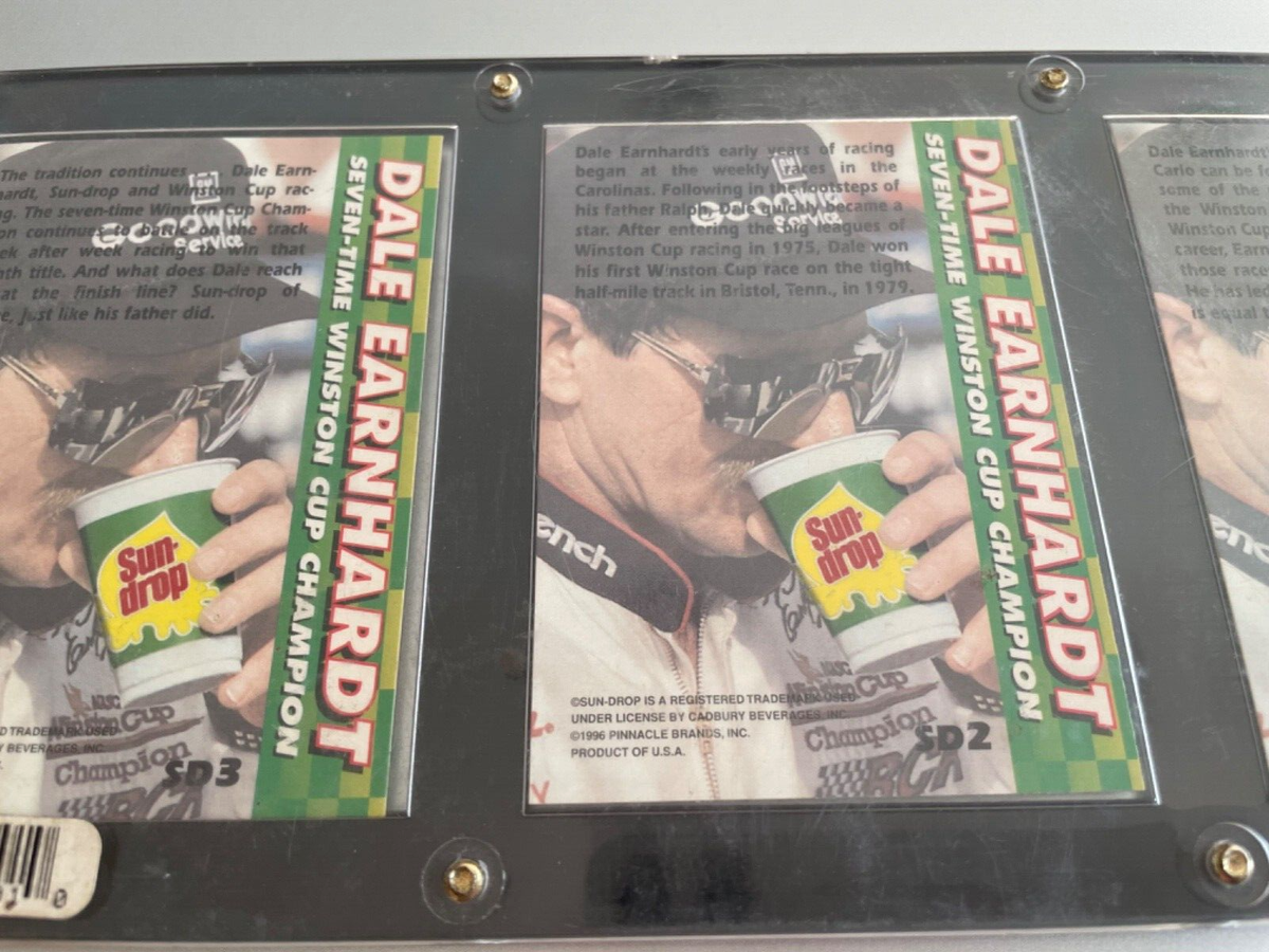 1996 Pinnacle Racer's Choice SUN DROP Dale Earnhardt SD1, SD2 and