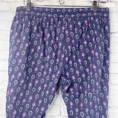TORRID Purple Blue Geo Print Challis Capri Jogger Women's 0 - Picture 6 of 12