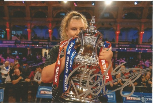 DARTS: BEAU GREAVES 'BEAU 'N' ARROW' SIGNED 6x4 TROPHY ACTION PHOTO+COA**PROOF**