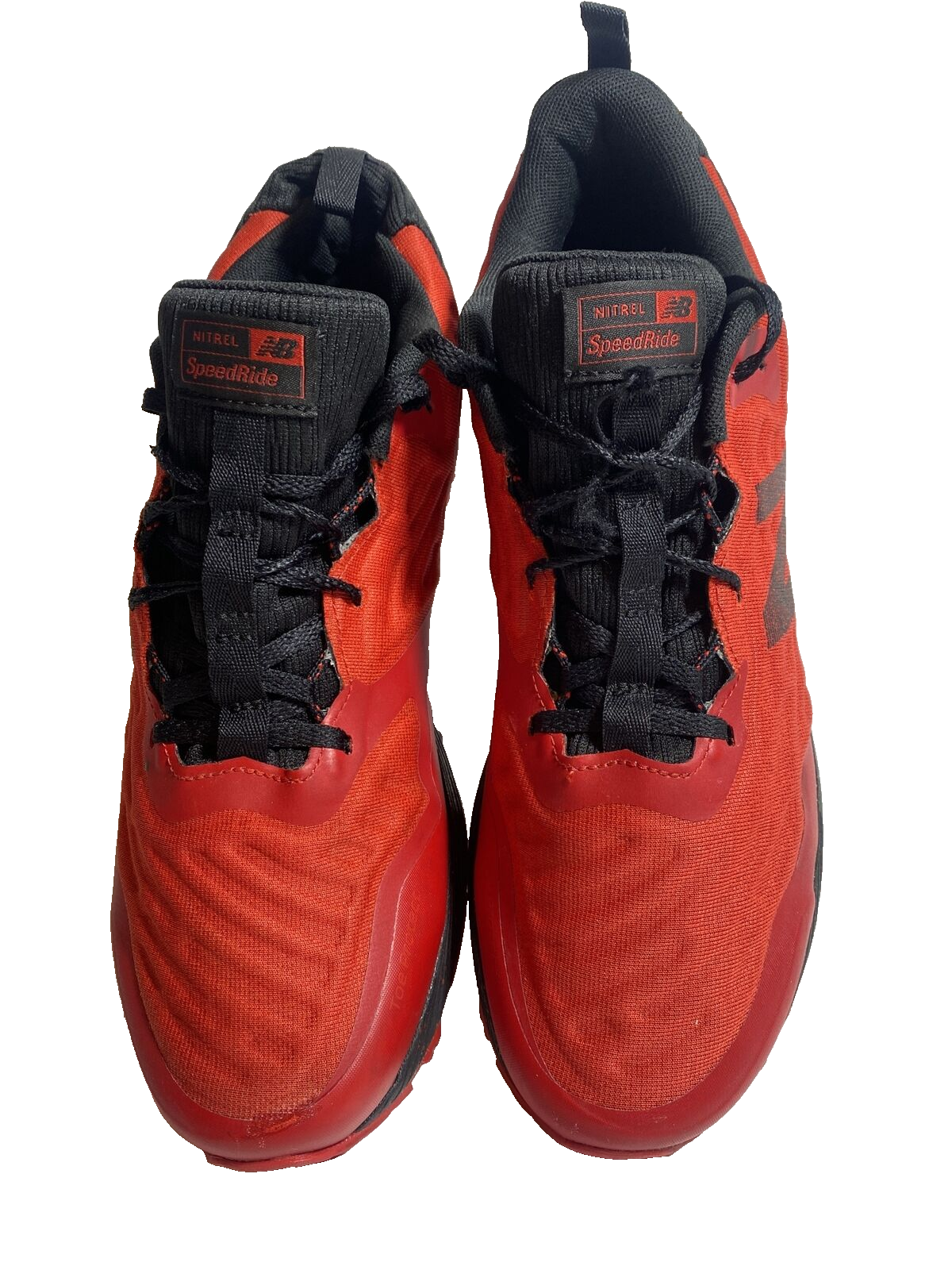 SAOLA Scarpe uomo taglia 12 New Balance nitrile speed ride all terrain rosso nero stringate