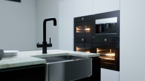 Black Instant Boiling Water Dispenser Tap 3 in 1 Kitchen Faucet Hot & Cold - Picture 4 of 10