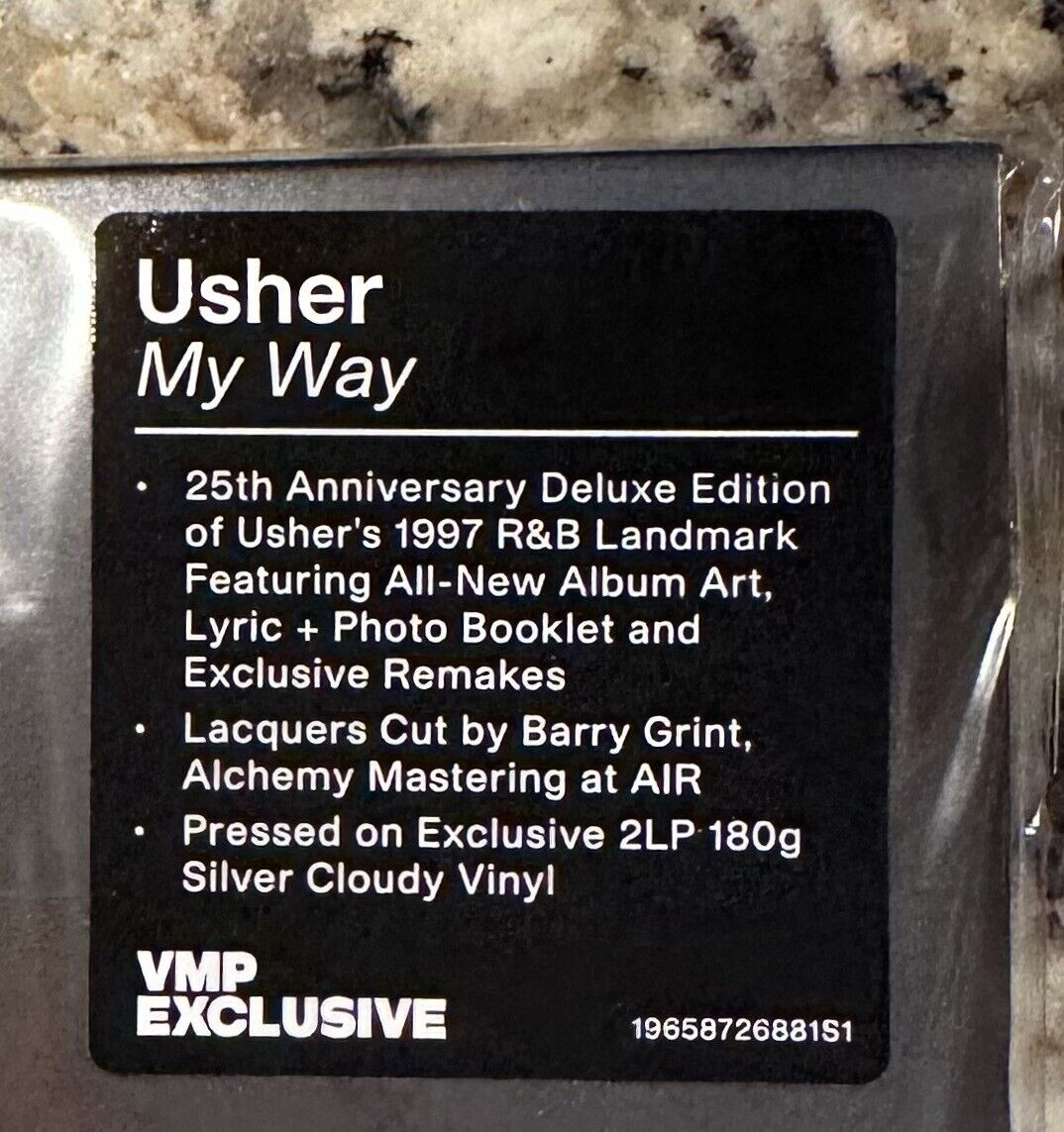 Usher - My Way VMP Vinyl Me Please 2LP Silver Cloudy 25th Anniversary Records