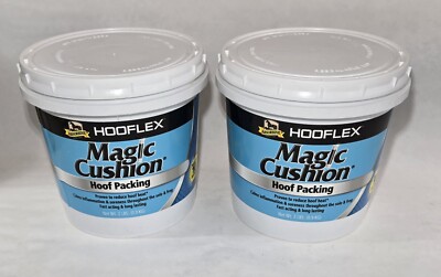 Lot Of 2 Absorbine Hooflex Magic Cushion Hoof Packing 2 Pounds Each - 4lbs Total