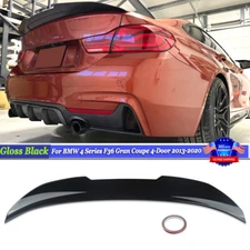 Gloss Black Rear Spoiler Duckbill Wing For BMW F36 Gran Coupe 428 430i 435i 440i
