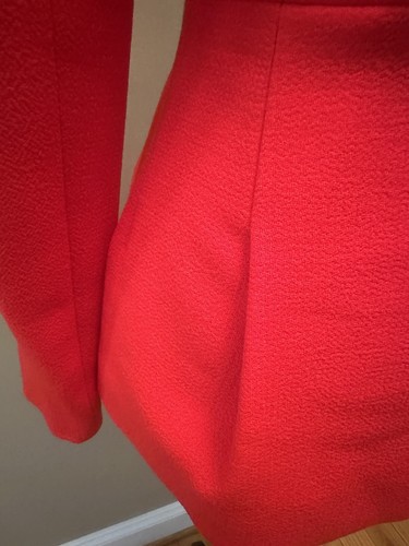 Chaqueta Roland Mouret Perdana Doble Lana Crepé Amapola Rojo Talla #2 Nueva Venta al por menor 1500 $ - Imagen 9 de 13