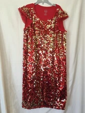 NWT Wonder Nation Red Sequin Dress Girls Holiday 