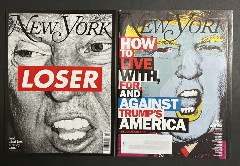 New York Mag Bias 2016 Election Call POTUS Trump LOSER Hitler Cringe Kruger Art