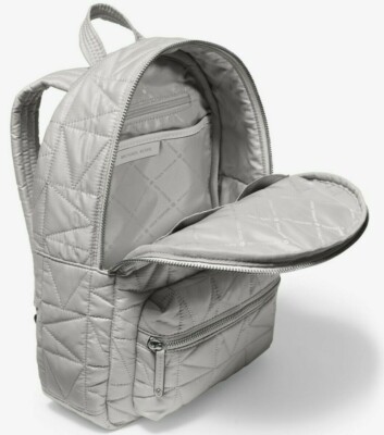 Michael Kors Winnie Medium Quilted Nylon Gray Backpack $398 FS Leather Backpack Black Winnie Large Quilted Backpack Michael  main image 4