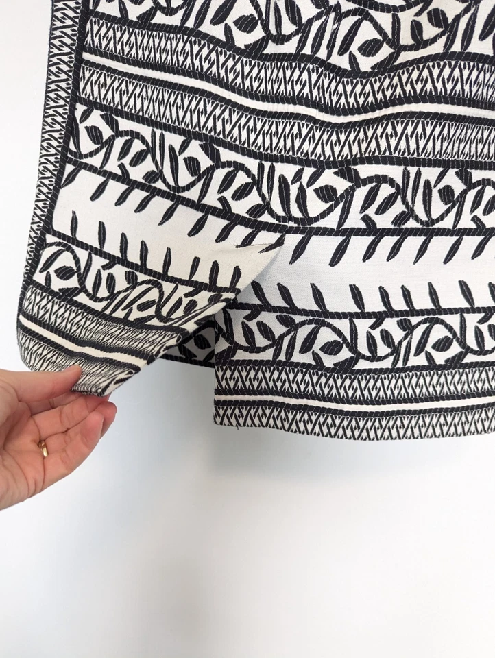 Falda Tory Burch Mujer 4 Negra Bordada Lápiz Boho Madura Oficina Carrera Foto 4 de 4