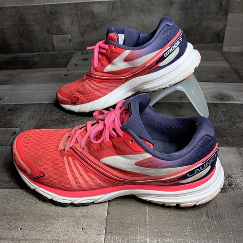 Brooks Womens Launch Pink ~ Blue Running Shoes Sneakers Size 9 B - 1201781B635 - Picture 6 of 12