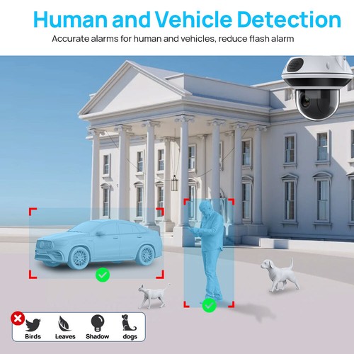 Hikvision Compatible 4K 8MP 5X Zoom IR POE PTZ IP Camera Two-Way Audio Outdoor - Picture 6 of 24