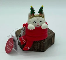 Bath & Body Works PocketBac Holder PEEK A BOO CHRISTMAS KITTEN