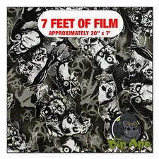 Hydrographic film Bio Rip Tear Zombies 7' x 20" hydro dip dipping