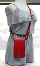 Save the Girls Touchscreen Phone Crossbody w/RFID -CLASSIC ELEGANCE- RED  RTL$47