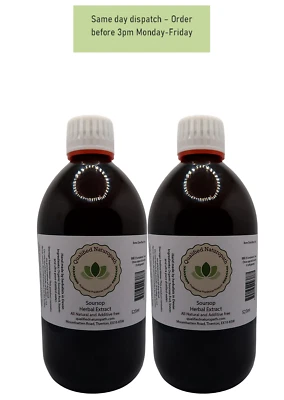 QUALIFIED NATUROPATH Graviola (Soursop) Herbal Extract - Twin Pack 1050ml (2x525ml) Next Day Delivery