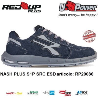 UPOWER SICHERHEITSSCHUHE NASH PLUS S1P SRC ESD U-POWER RED UP PLUS
