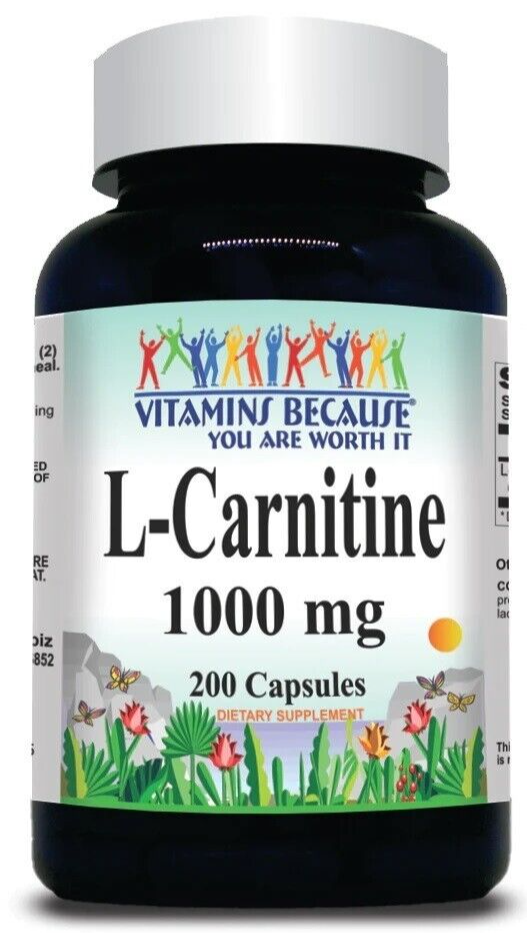 how much l carnitine for ed L-Carnitine 1000mg (Free Form) 200 capsules by Vitamins Because