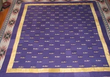 CROWN ROYAL PURPLE AND GOLD QUILT MADE FROM MORE THAN 160 BAGS