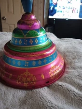 Vintage Metal Spinning Top By Ohio Art Co.